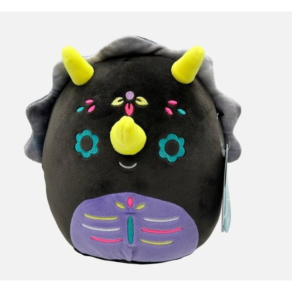 Squishmallows Tetero Triceratops 8" Day of the Dead 2023 Halloween Dino Plush - Picture 1 of 7